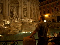 Scott Looking at Fontana di Trevi at Night