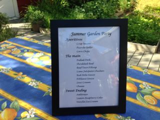 Garden Party Menu