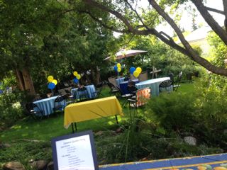 Tables set for Garden Party