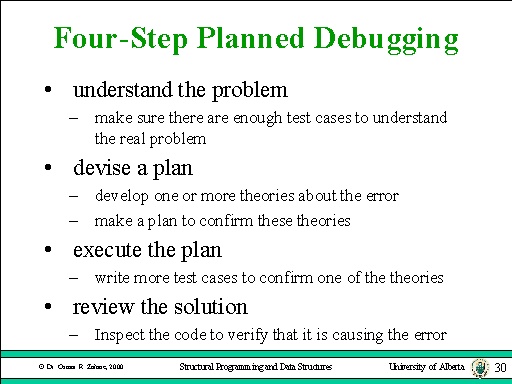 Four-Step Planned Debugging