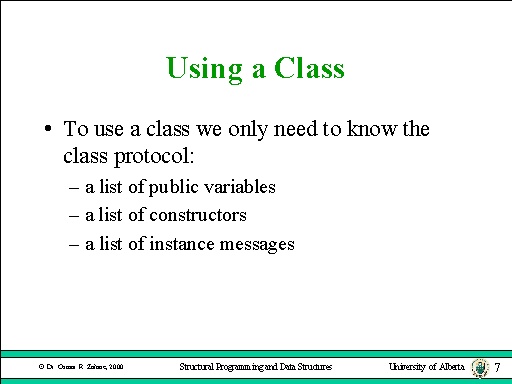 Using a Class
