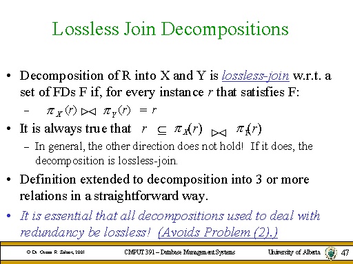 lossless-join-decompositions