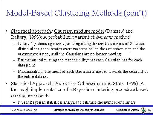 Model-Based Clustering Methods (con’t)